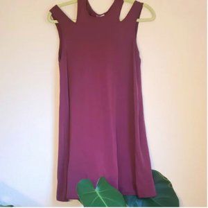 Alya Maroon Open Shoulder Dress